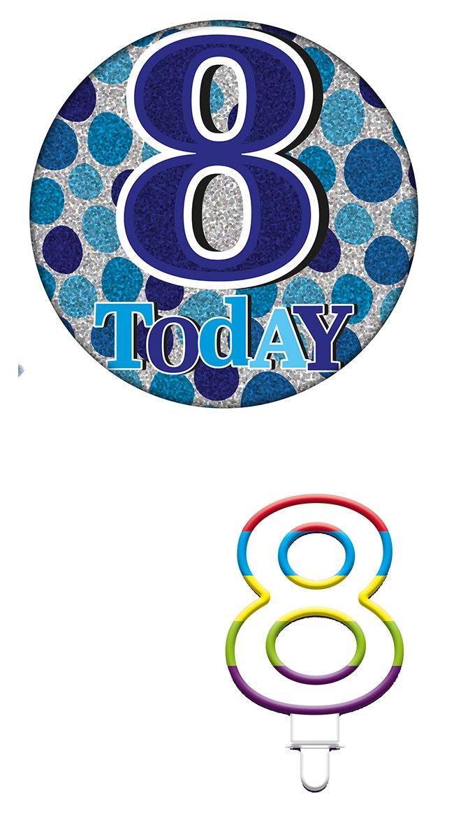Various Designs Bundle M Candle, Badge Ages 1 to 80