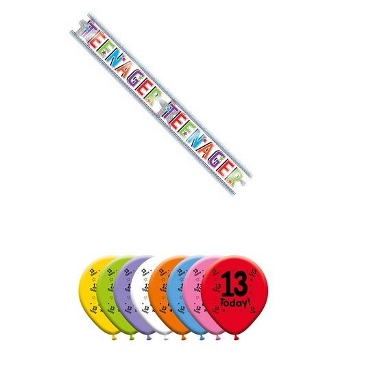 Various Designs Bundle D Balloon, Banner Ages 1 to 80