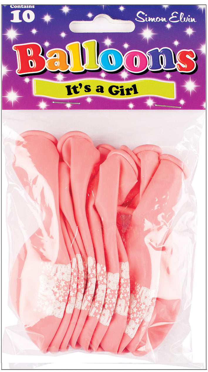 It's a Girl Balloons 10 Per Pkt