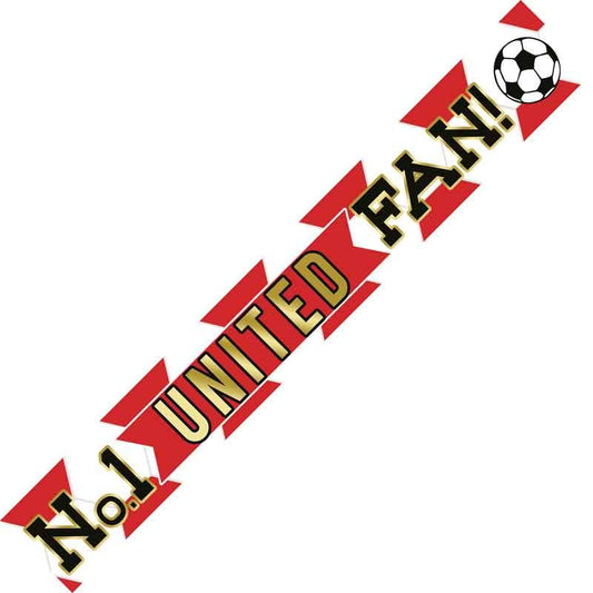 Man United Number 1 United Fan Football Banner Birthday Party Decor Manchester United Footie No.1 United Supporter