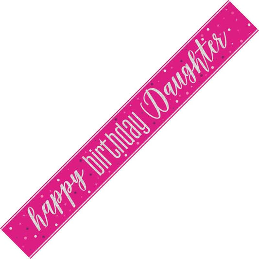 Happy Birthday Daughter Banner  Holographic