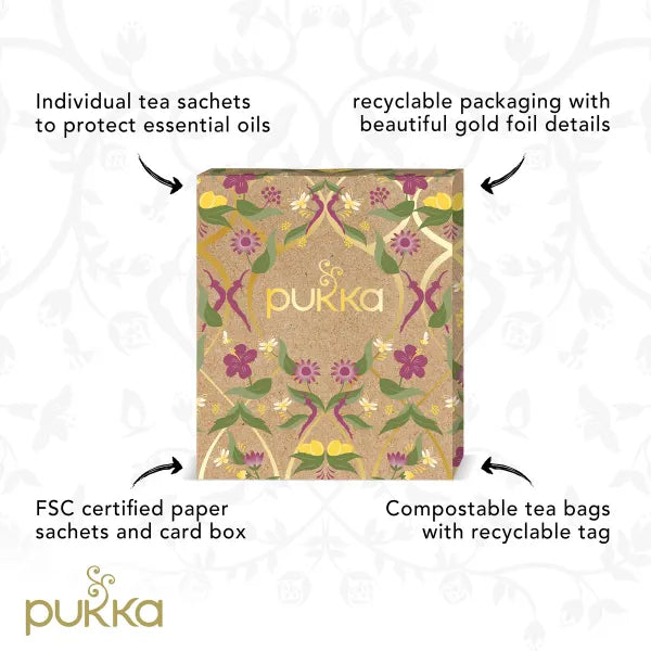 Pukka Herbs | Support Tea Selection Box | Eco Friendly | Ideal Birthday, Thank You or Thinking Of You Gift | Perfect For Feeling Strong | 45 Sachets | 5 Flavours