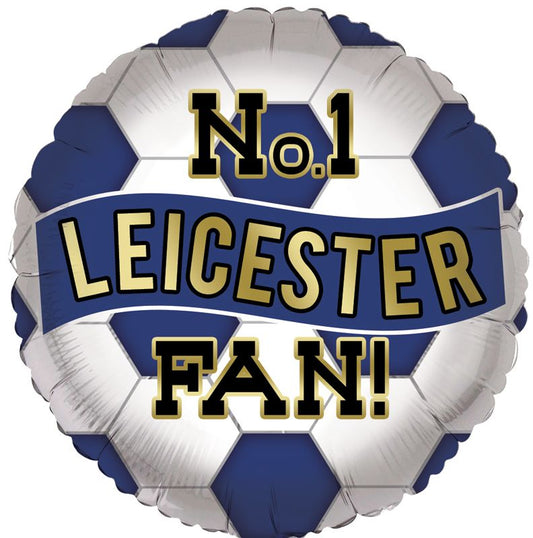 Leicester Balloon Number 1 Leicester Fan Birthday Foil Balloon No.1 Leicester Fan Balloon - Navy and White