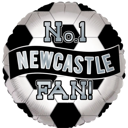 Newcastle Balloon Number 1 Newcastle Fan Birthday Foil Balloon No.1 Newcastle Fan Balloon - Black and White