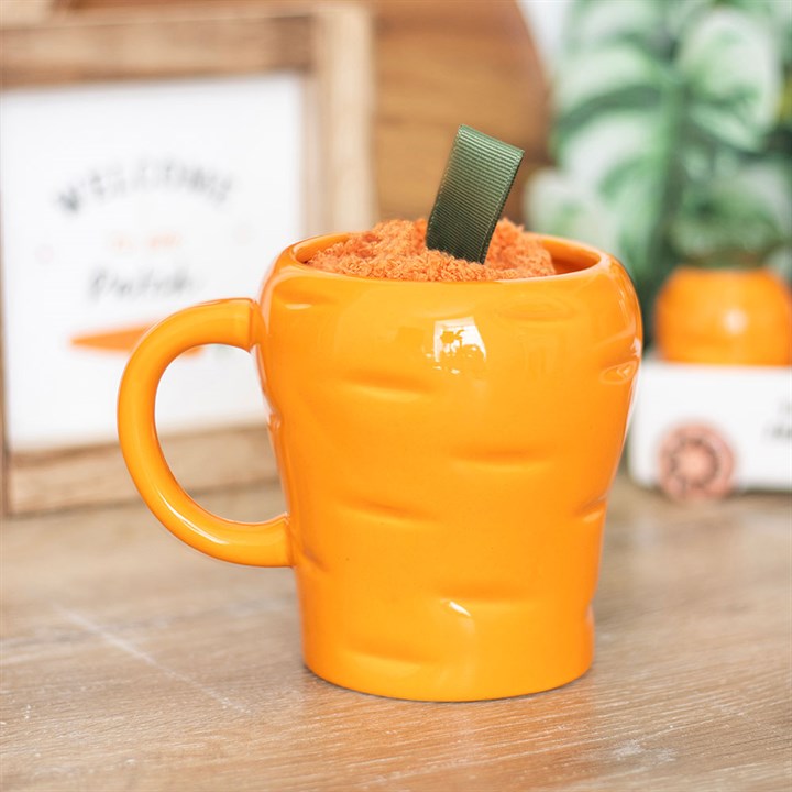 Carrot Shaped Mug and Socks Set