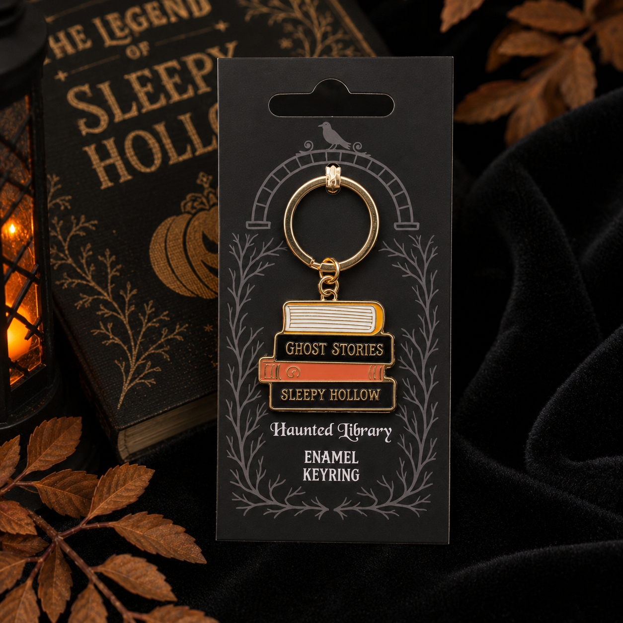 The Haunted Library Book Stack Keyring