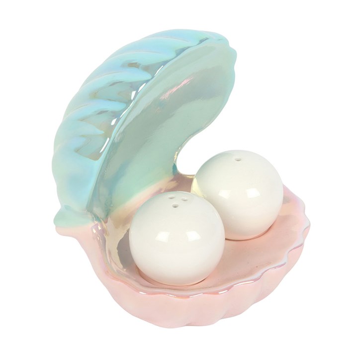 Clam Shell Salt and Pepper Shakers