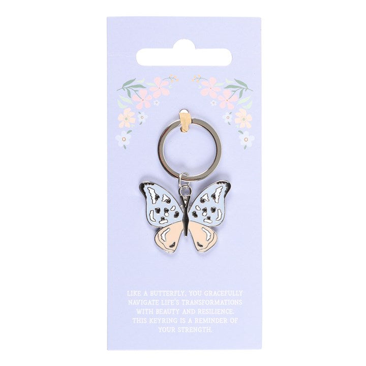 Silver Butterfly Keyring