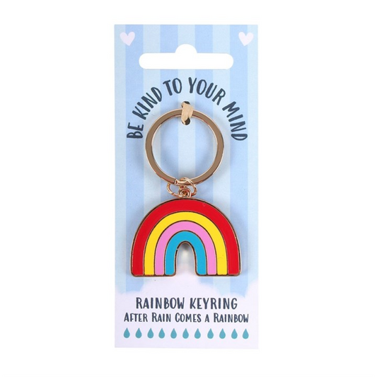 Be Kind to Your Mind Rainbow Keyring