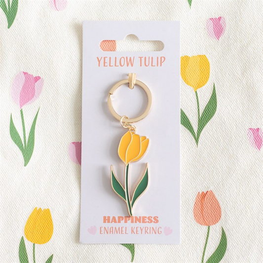 Yellow Tulip Keyring