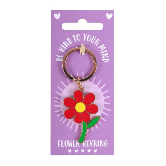 Be Kind to Your Mind Flower Keyring
