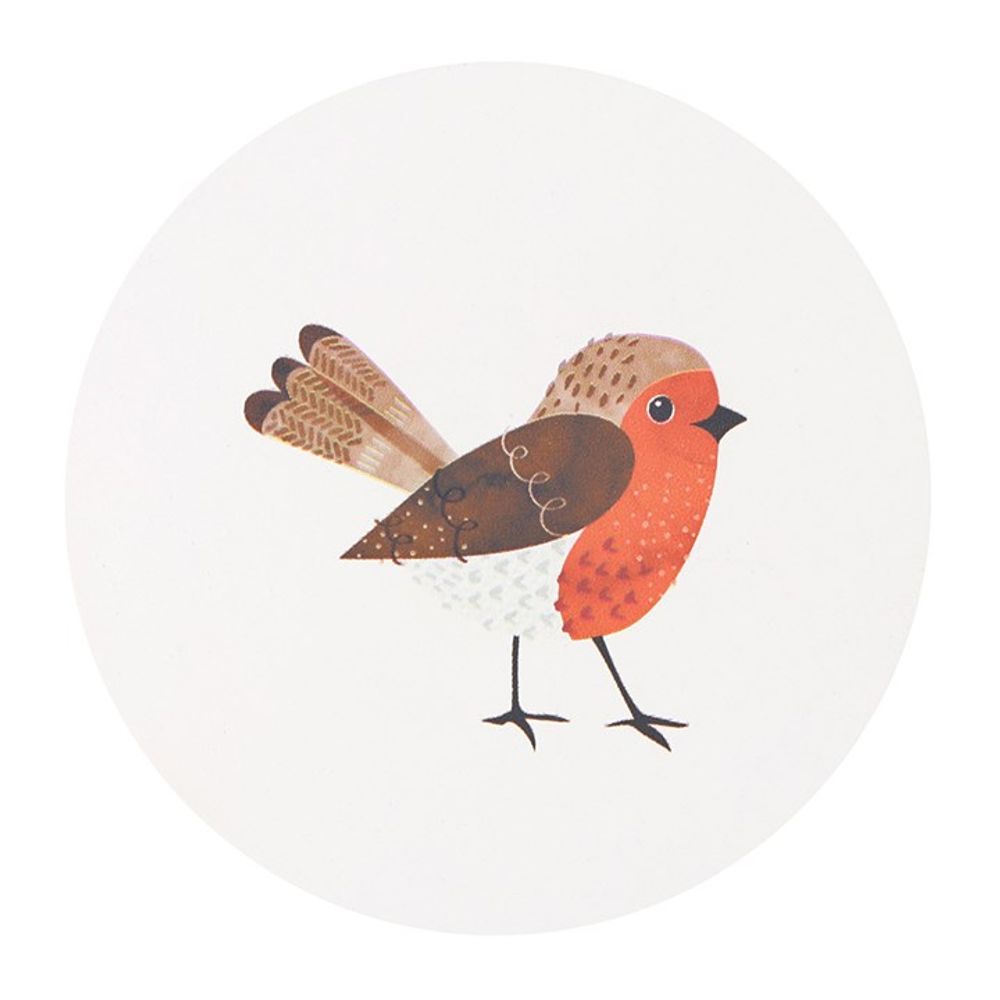 Winter Robin Coaster Set