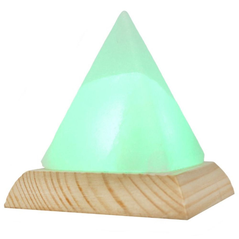 Pyramid White USB Salt Lamp