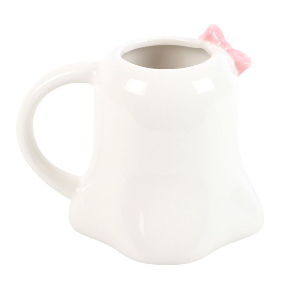 Mrs Boo Ghost Shaped Mug with Bow