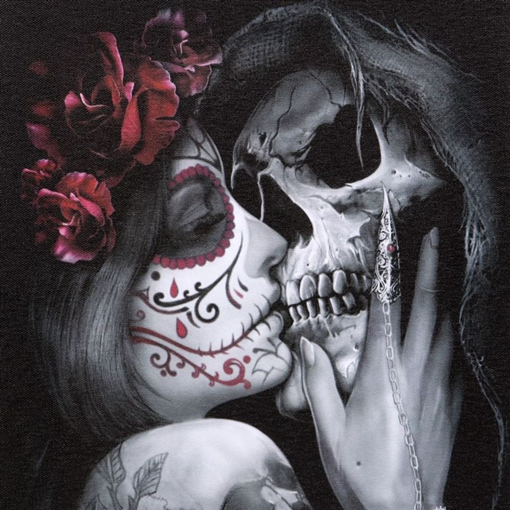 19x25cm Dead Kiss Canvas Plaque by Spiral Direct