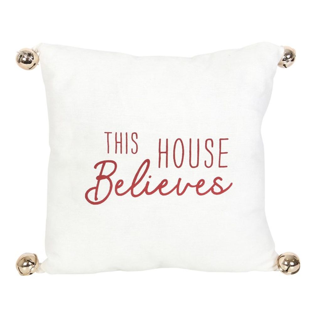 35cm This House Believes Cushion with Bells