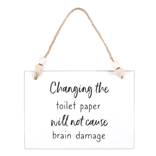 Changing The Toilet Paper Hanging Sign