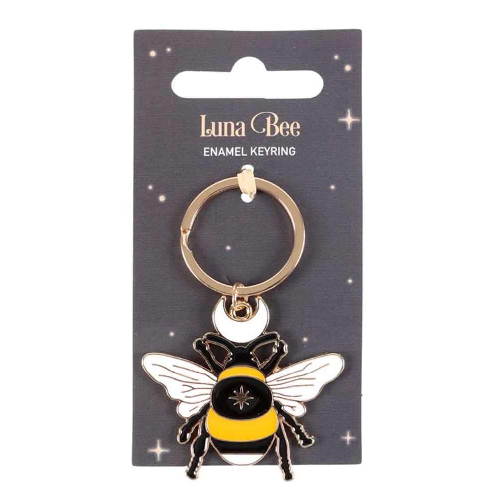 Forest Bee Enamel Keyring