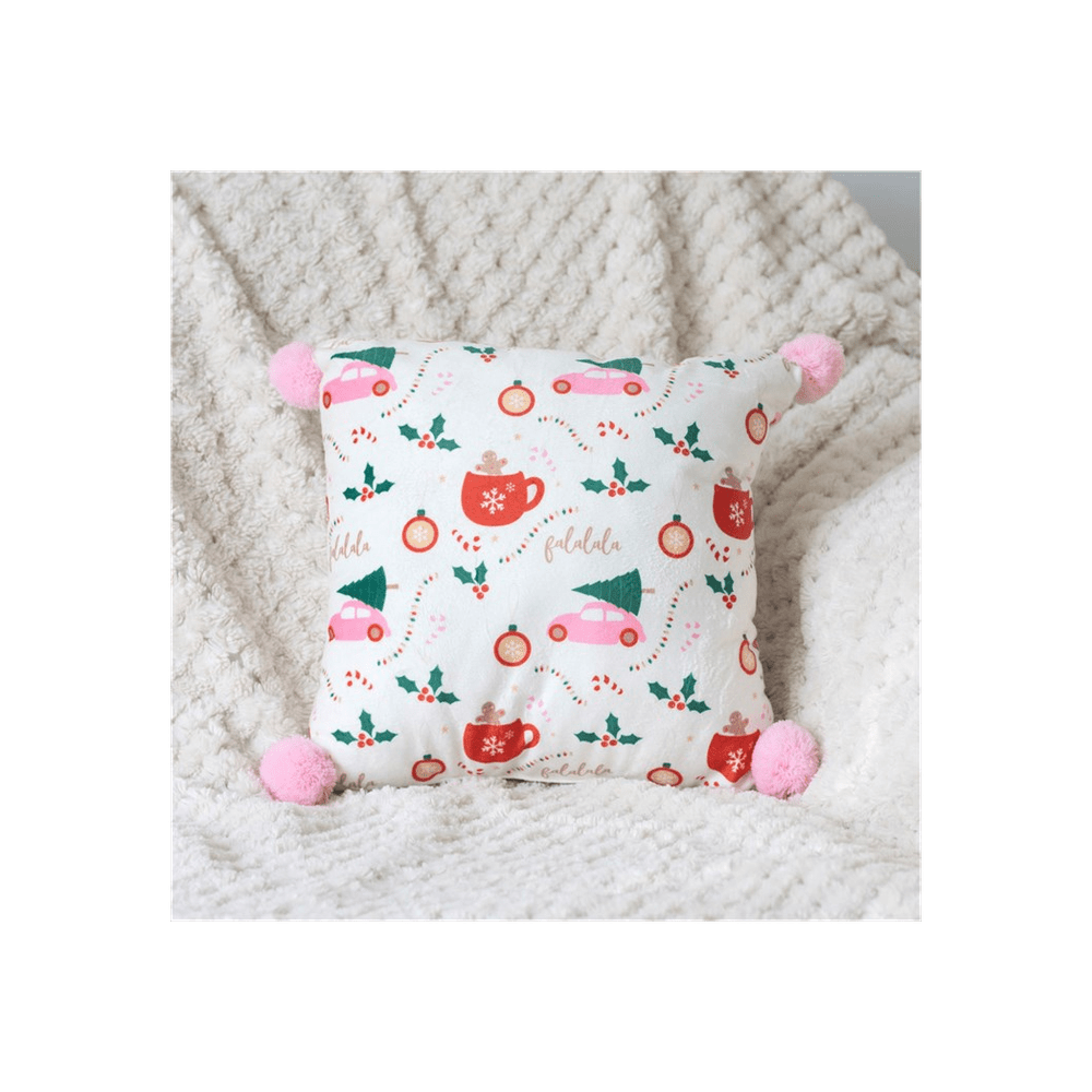 Square Sugarplum Fun Christmas Print Cushion