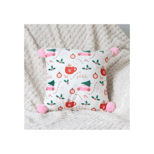 Square Sugarplum Fun Christmas Print Cushion