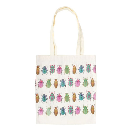 Beetle Print Polycotton Tote Bag