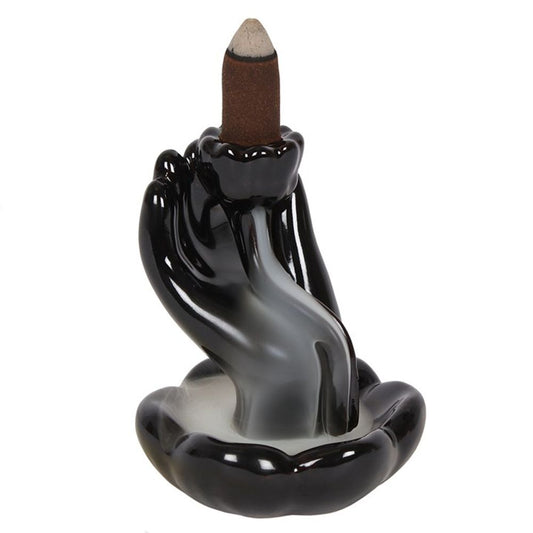 Hand & Lotus Flower Backflow Incense Burner