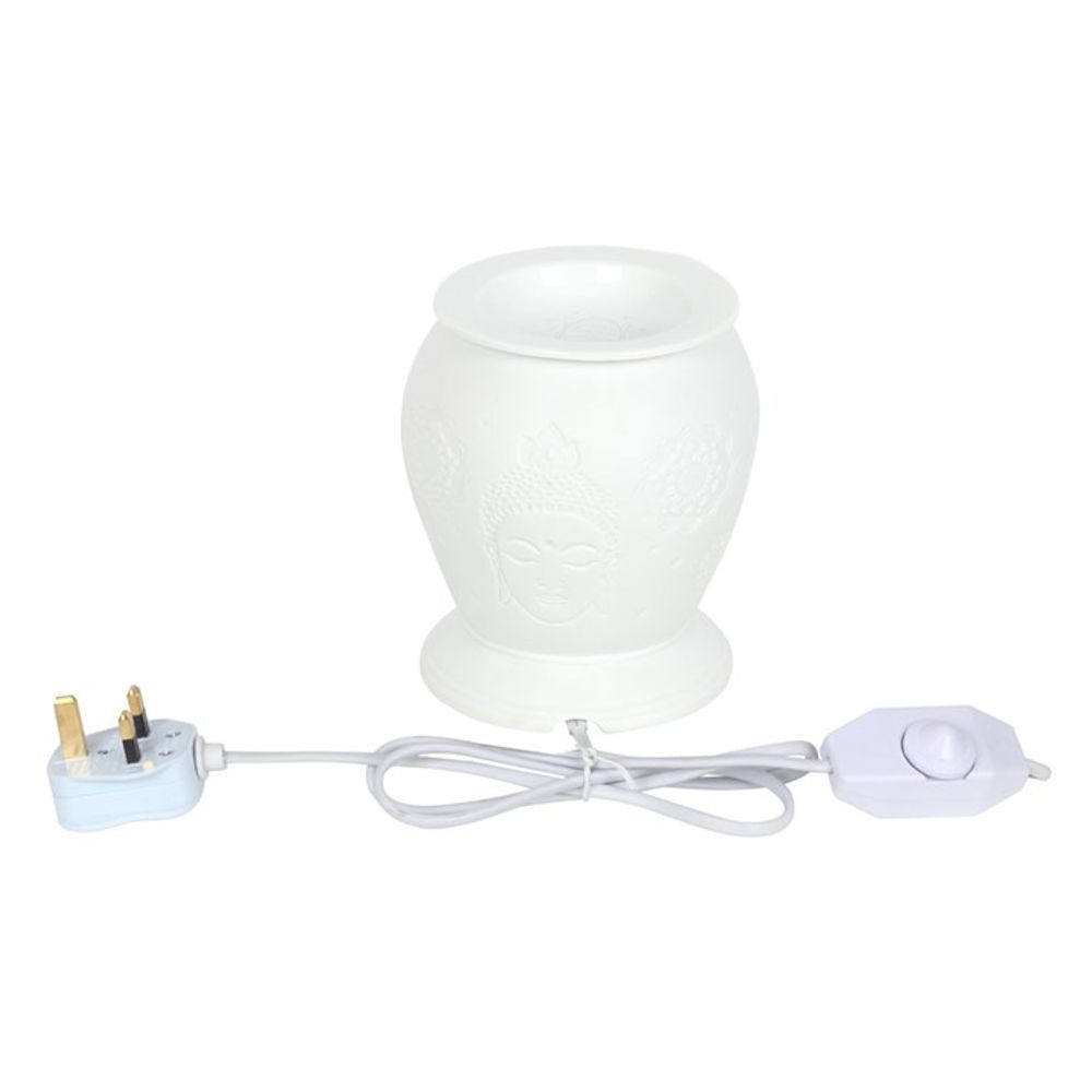 White Ceramic Buddha Electric Oil Burner