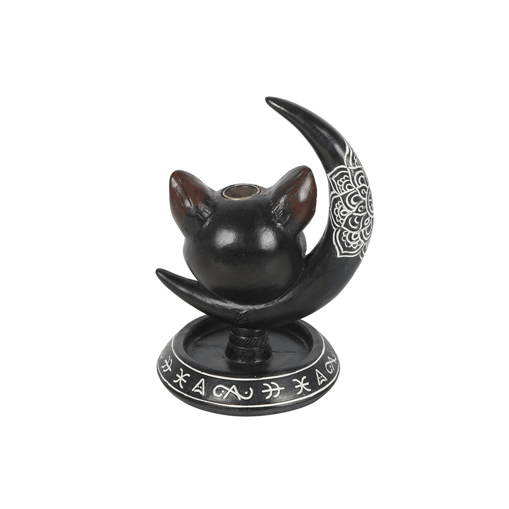 Black Cat Moon Backflow Incense Burner