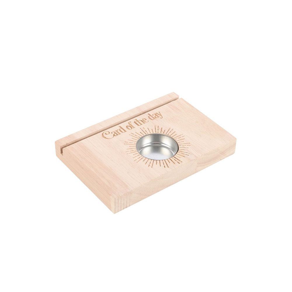 Natural Card of the Day Tarot Card Stand Tealight Holder