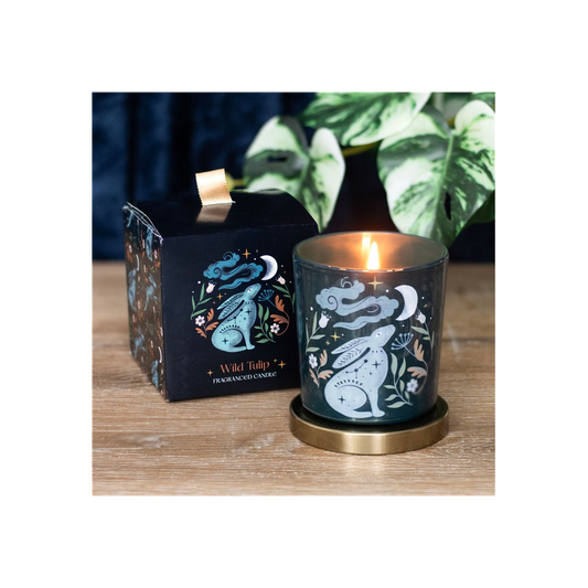 Midnight Hare Wild Tulip Candle