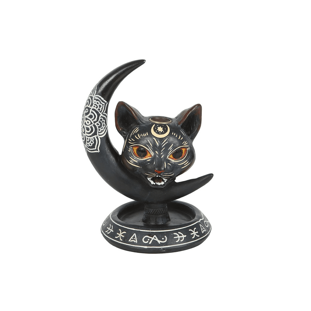 Black Cat Moon Backflow Incense Burner