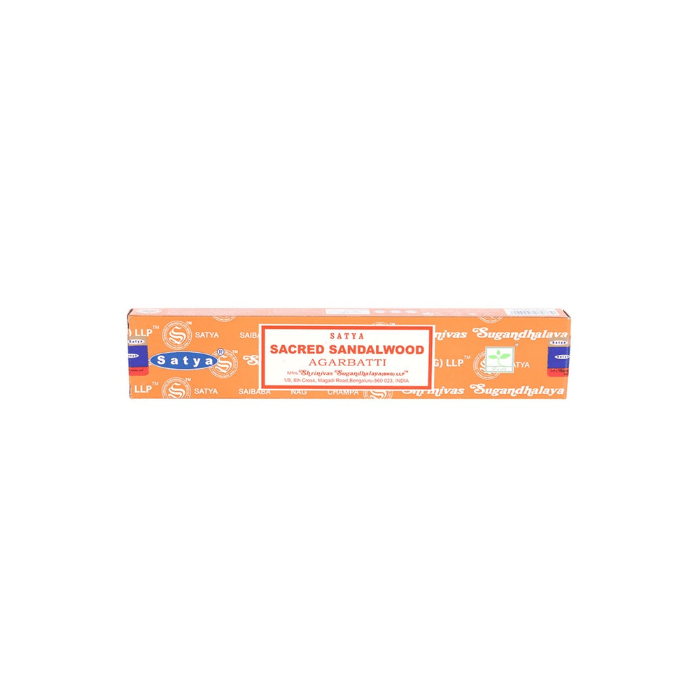 12 Packs of Sacred Sandalwood Incense Sticks by Satya