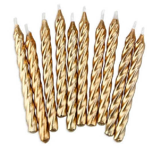 Gold Spiral Candles
