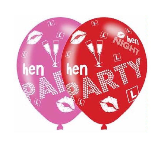 Hen Party Balloons 10 Per Pkt