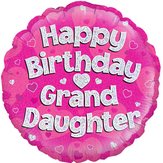 Happy Birthday Granddaughter Foil Balloon