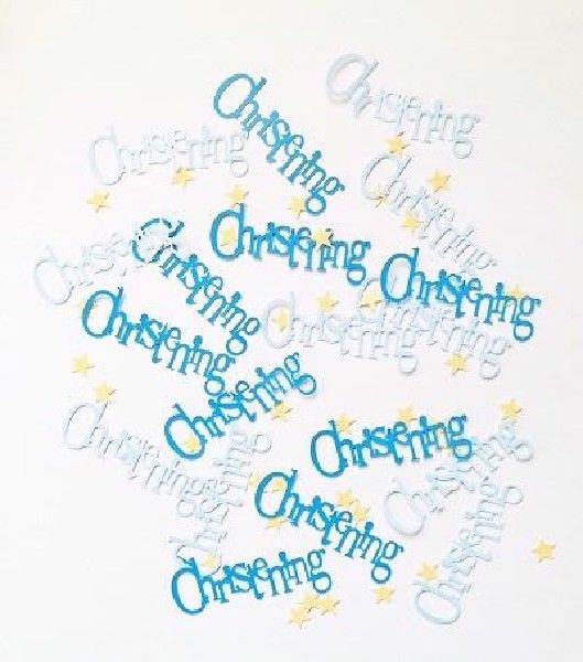 Blue Bunting Christening Foil Confetti, .5oz