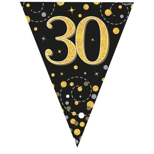 Party Bunting 30th Black & Gold