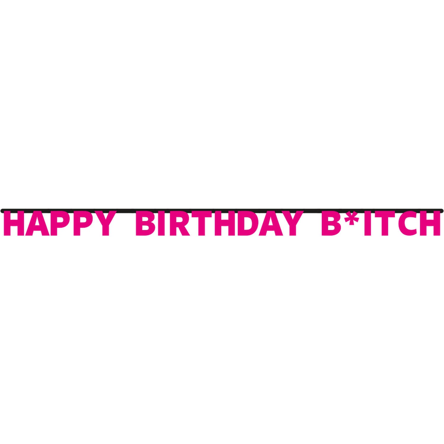 Happy Birthday B*tch Letter Banner