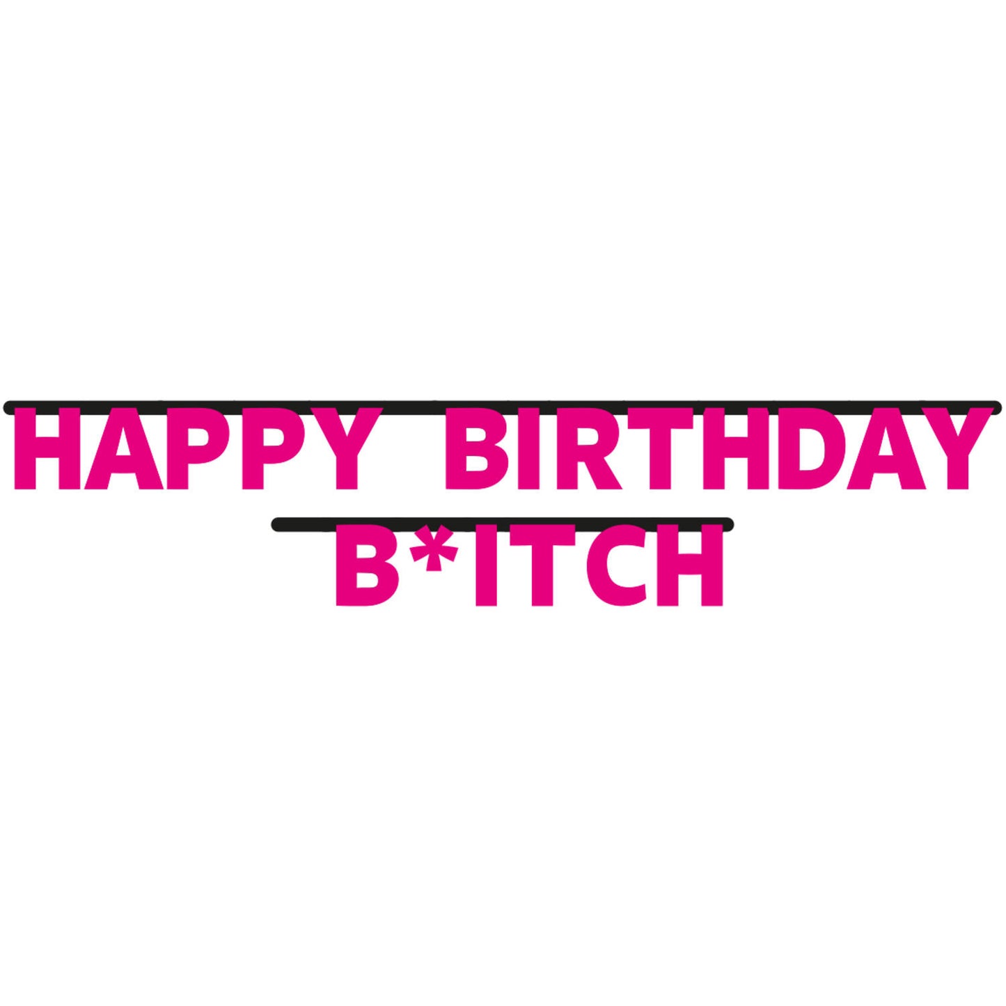 Happy Birthday B*tch Letter Banner