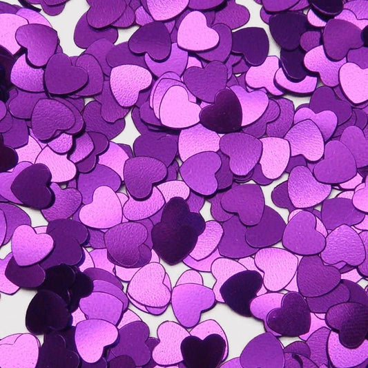 Sparkle Heart Confetti Purple