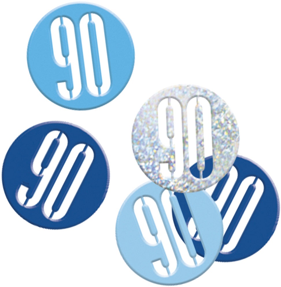 Blue Number 90 Confetti