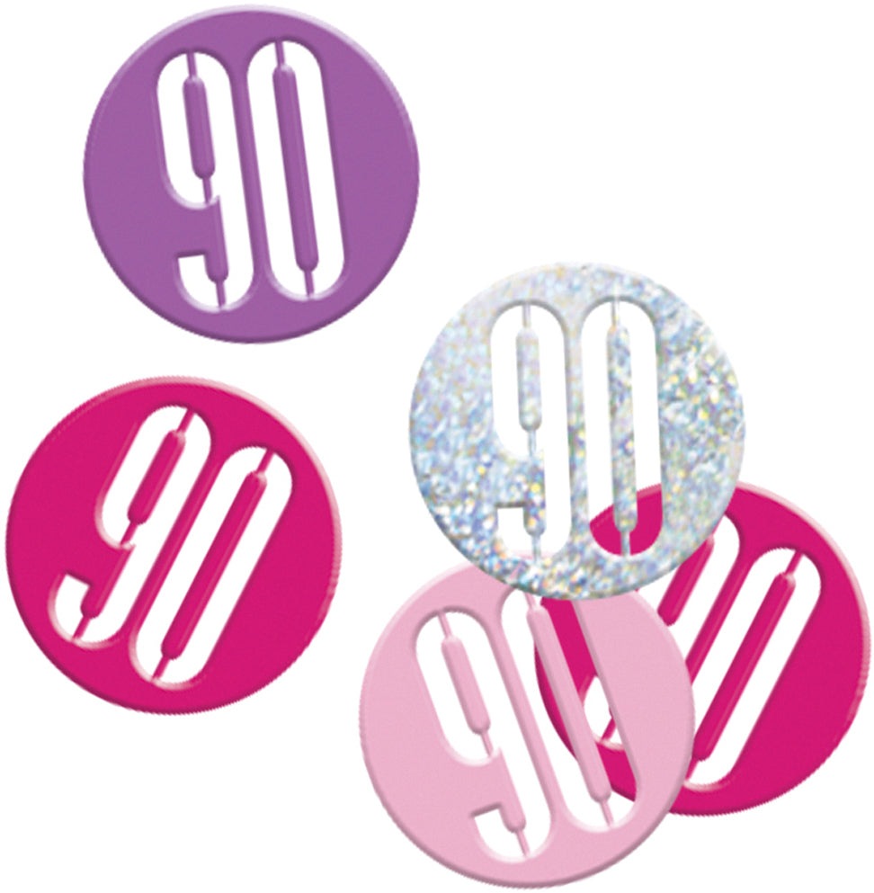 Pink Number 90 Confetti