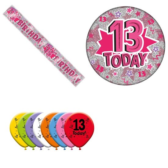 Various Designs Bundle H Banner, Balloon, Badge Ages 1 to 80