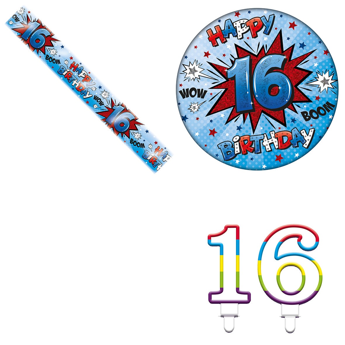 Various Designs Bundle L Banner, Candle, Badge Ages 1 to 80