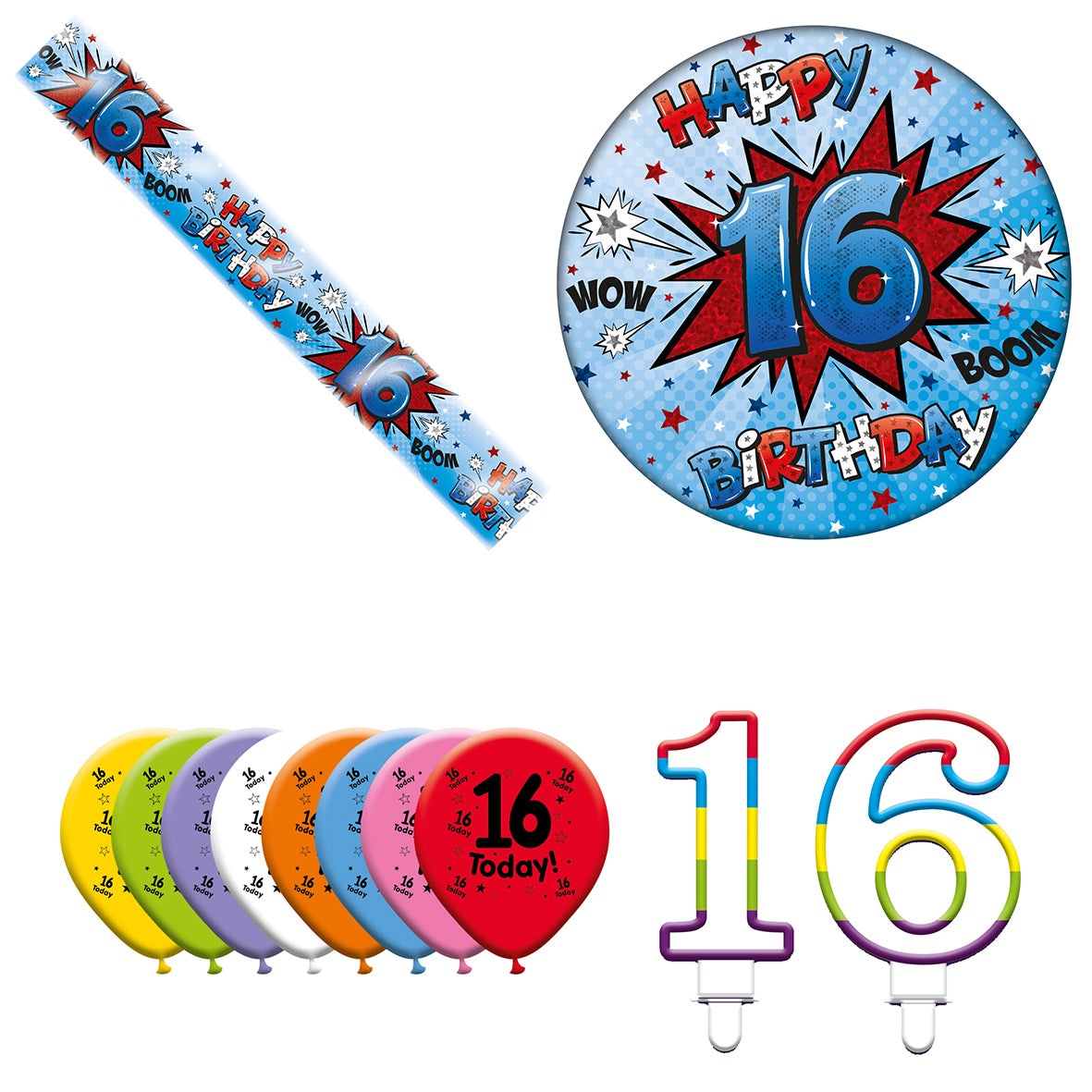 Various Designs Bundle J Banner, Balloon, Candle, Badge Ages 1 to 80