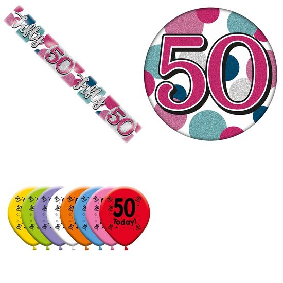 Various Designs Bundle H Banner, Balloon, Badge Ages 1 to 80