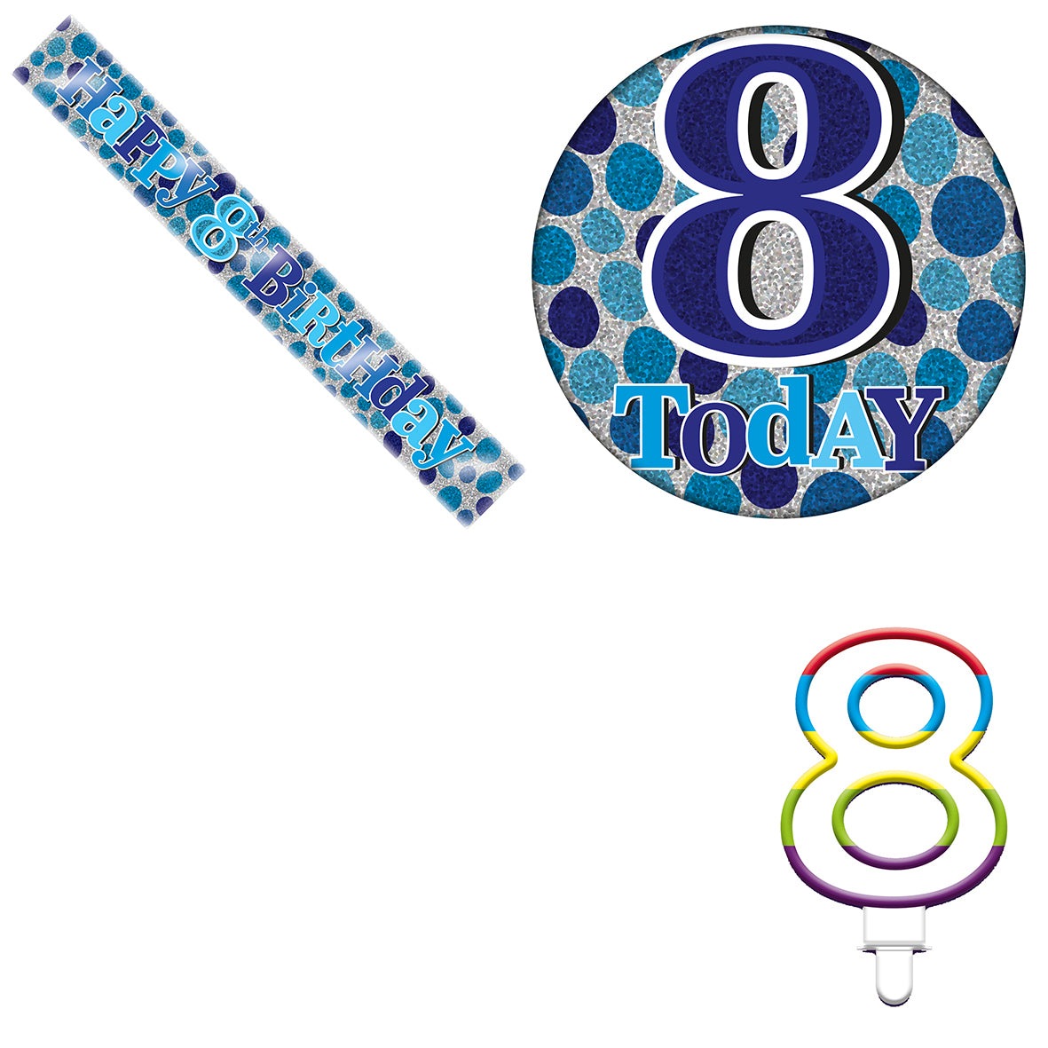 Various Designs Bundle L Banner, Candle, Badge Ages 1 to 80