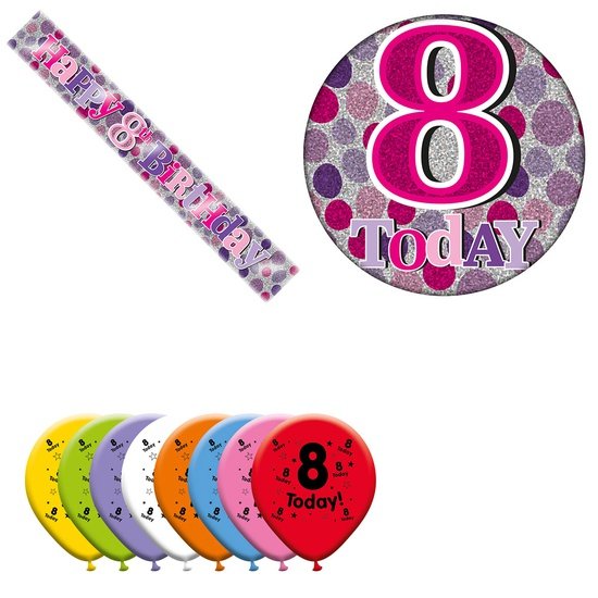 Various Designs Bundle H Banner, Balloon, Badge Ages 1 to 80