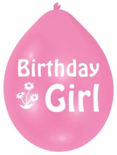 Birthday Girl Balloons 10 Per Pkt