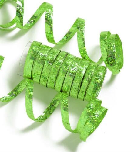 Holographic Streamers Lime Green Pack Of 10